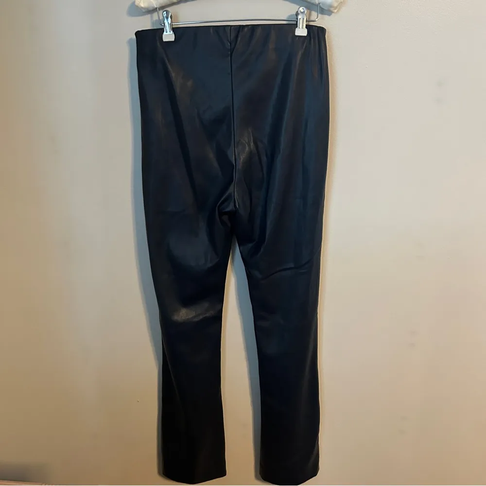 Fifteen Twenty Pants Blue Faux Leather Pants Casual Neutral High Rise Trendy - Image 8