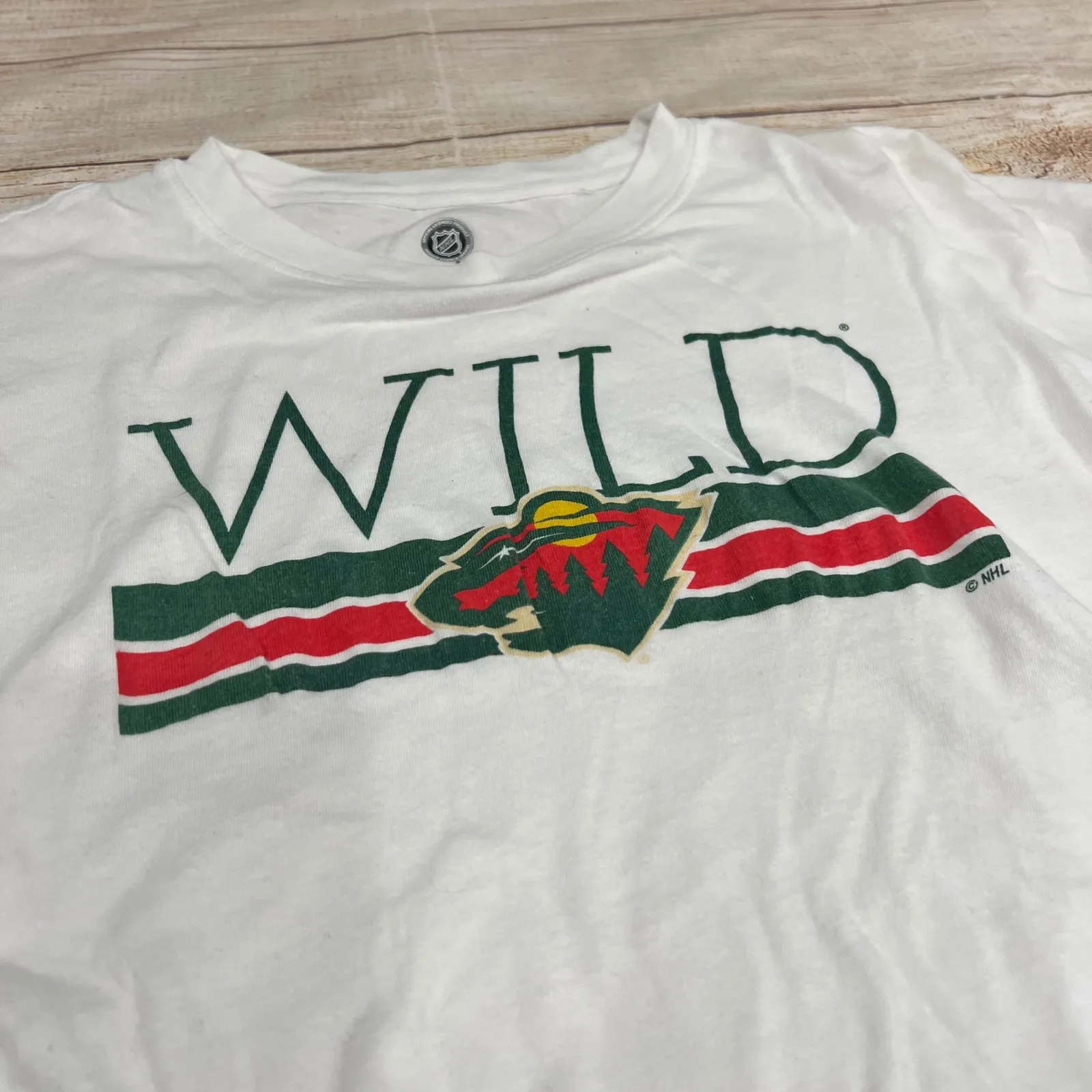 Minnesota Wild NHL Hockey Long Sleeve T Shirt Women's Medium White - Image 2