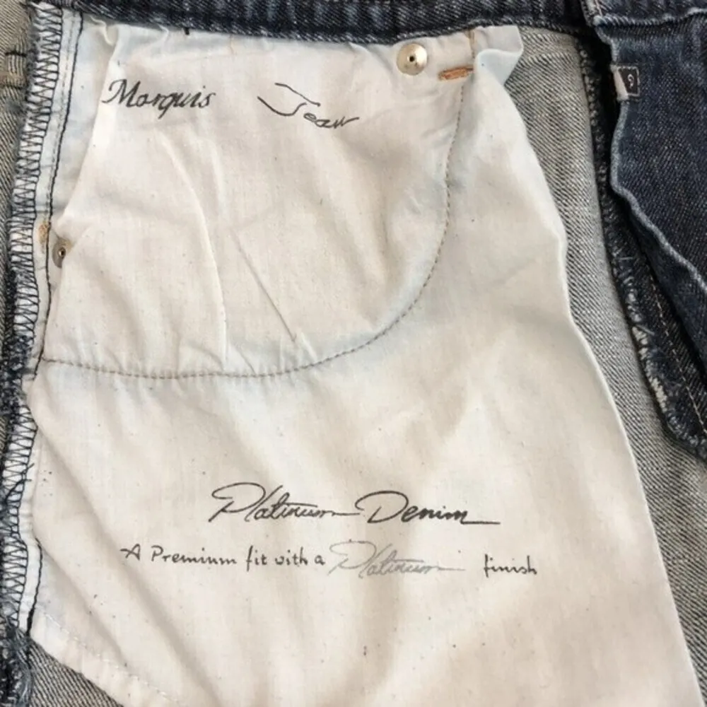 Chicos Platinum Denim Blue Embroidered Marquis Bootcut Jeans Size 1 M 8 - Image 11