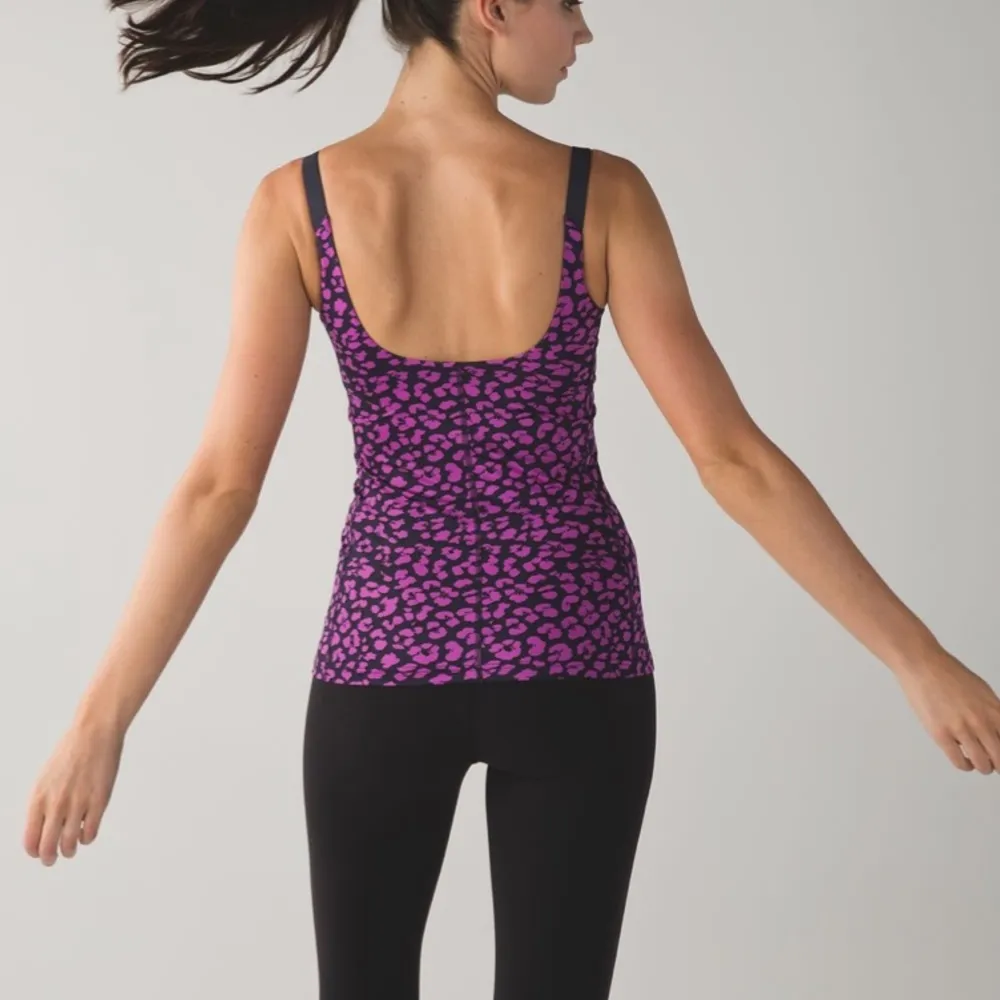 Lululemon Barre None Tank Top in Mini Cherry Cheetah Ultra Violet - Image 3