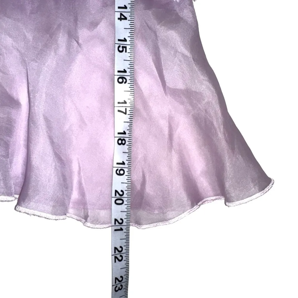 Revolve Karina Grimaldi Lilac Purple Silk Blend Organza Lace Top SMALL - Image 8