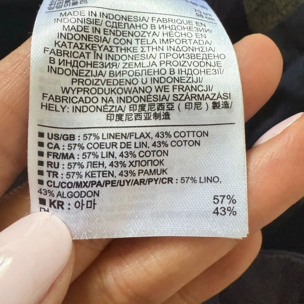 NWT GAP Slim Crop Pants Rugby Stripe Linen Cotton Blend Lightweight Trousers 6 - Image 10