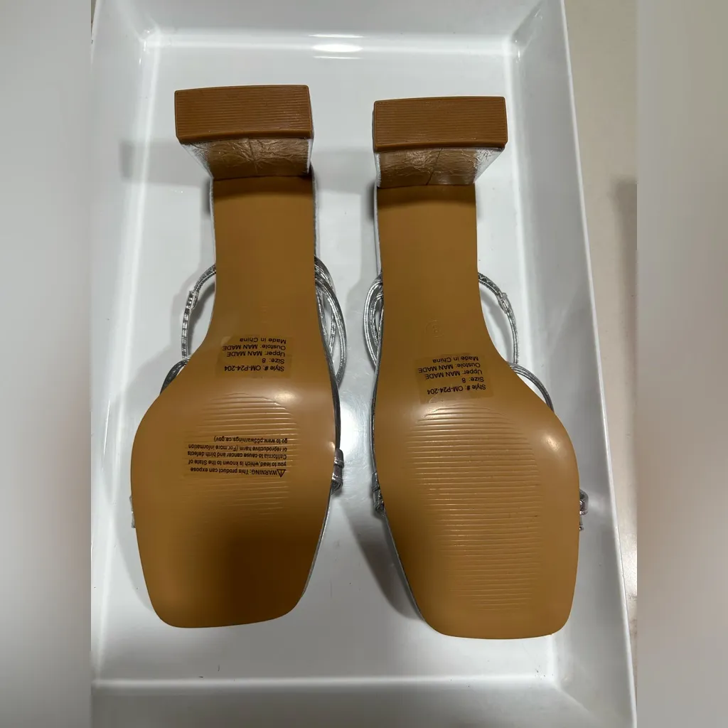 NEW Silver OLIVIA MILLER LIMELIGHT DRESS SANDALS 8 $60 - Image 4