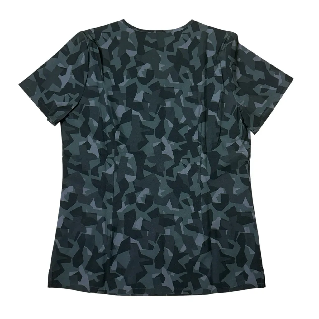 Figs Catarina V Neck One Pocket Scrub Top Camo Bonsai Gray Small NWOT Women - Image 2