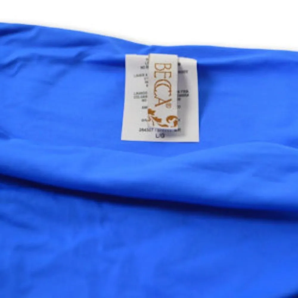 Becca by Rebecca Virtue Womens Bikini Bottom blue Avery Tab Side Size: Large L - Image 3