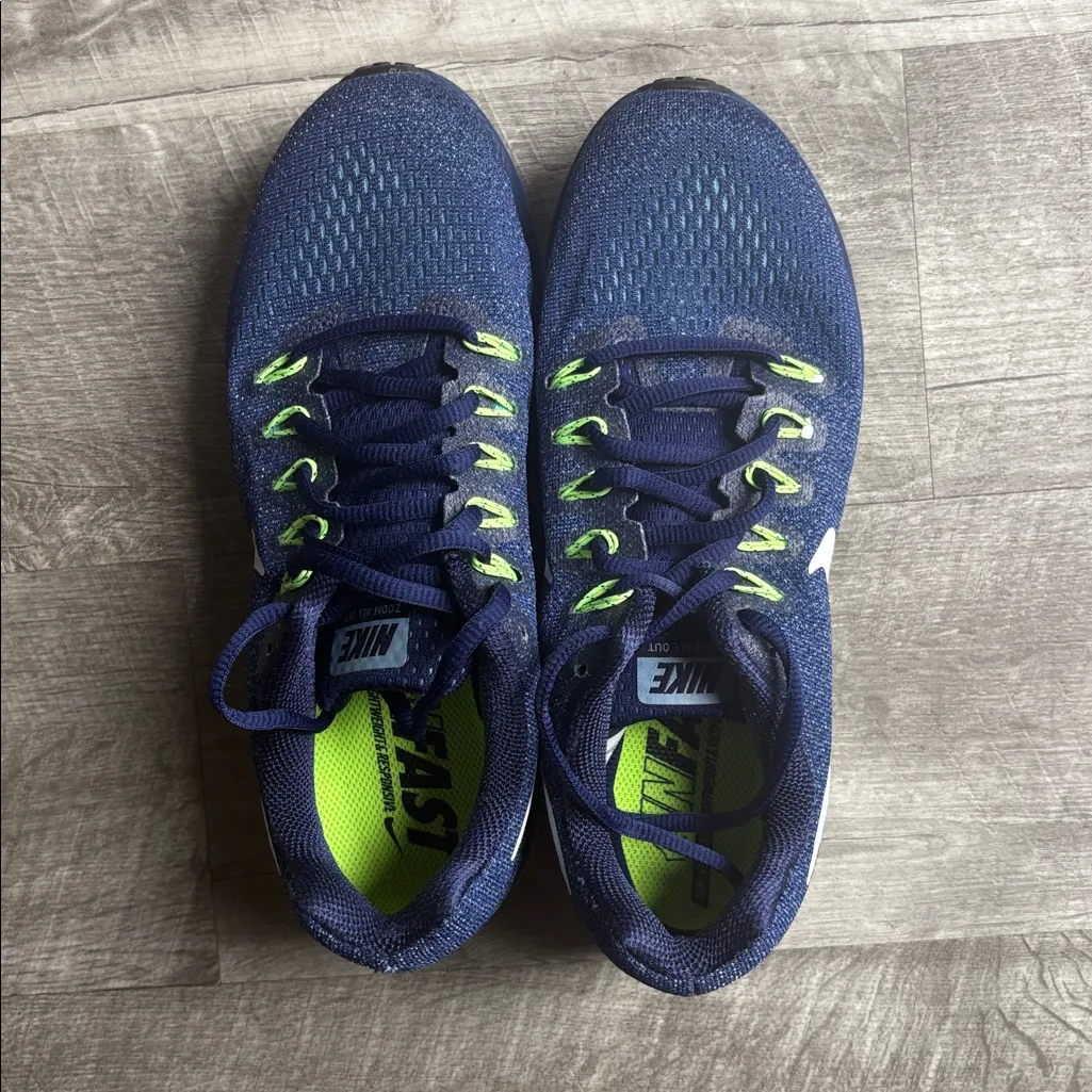 Nike Zoom All Out Low Running Shoes Navy Blue Volt Athletic Sneakers‎ - Image 3