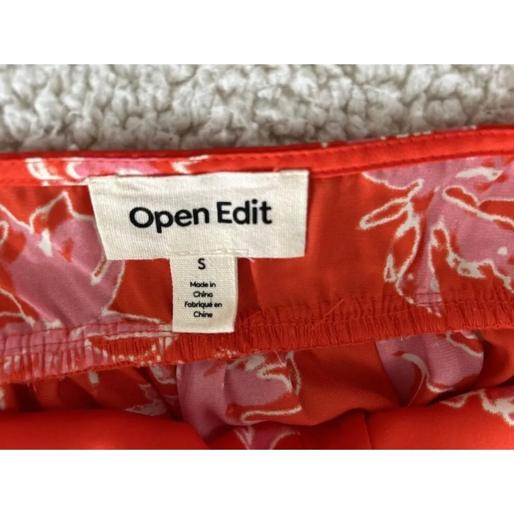 Open Edit Womens Silky Red Pink Maxi Pull On Tank Slip Sundress Size S - Image 5