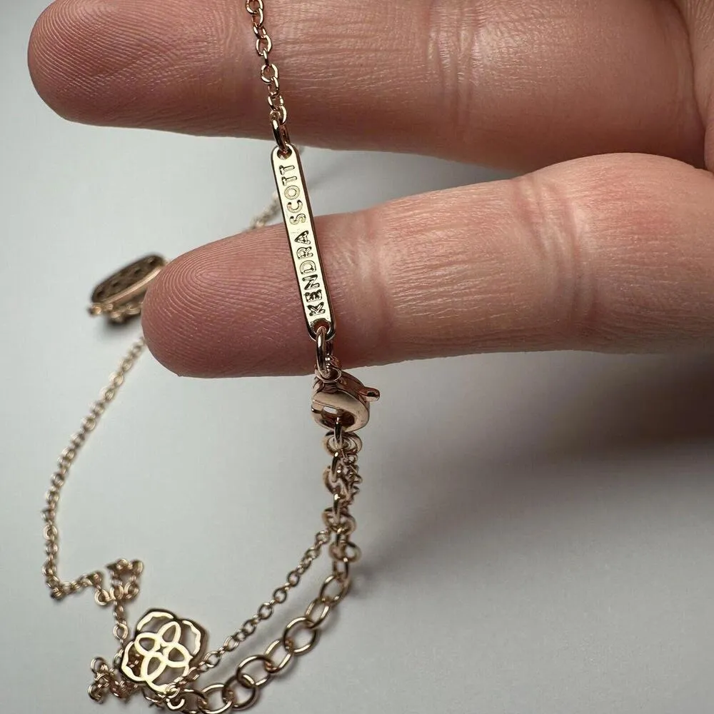 Kendra Scott Mabel Rose Gold Tone & Druzy Necklace Adjustable Length 15 - 17 In - Image 6