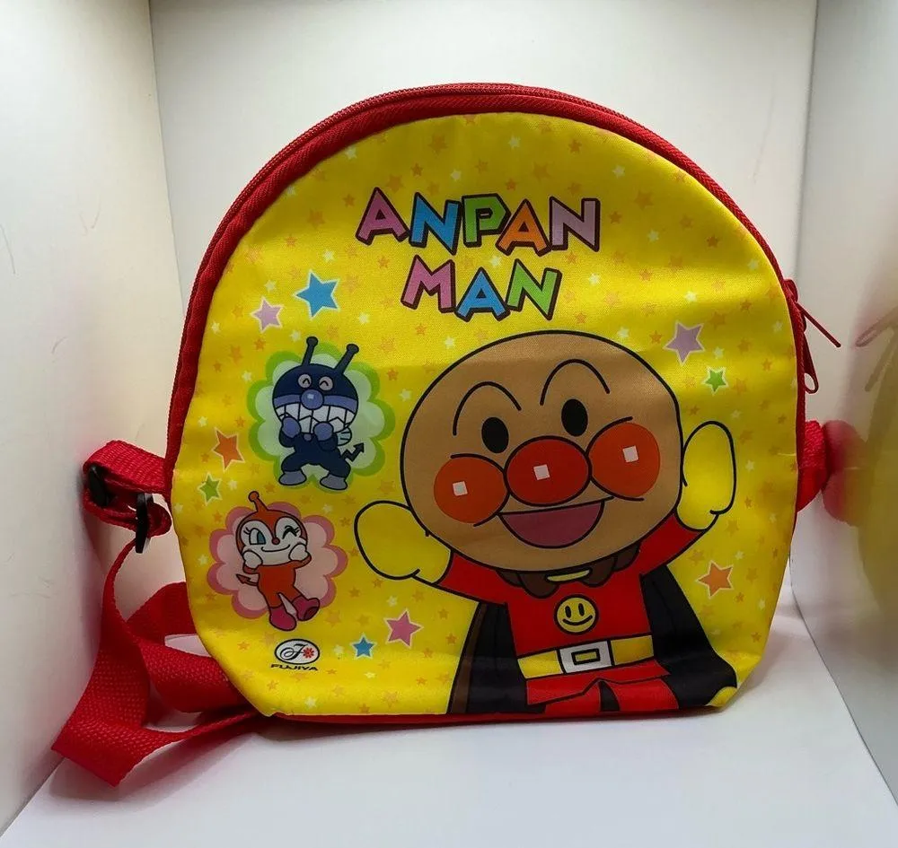 A Rare From Japan Fujiya Anpanman Lightweight Zip Lunchbox Lunch Bag Red - Image 3