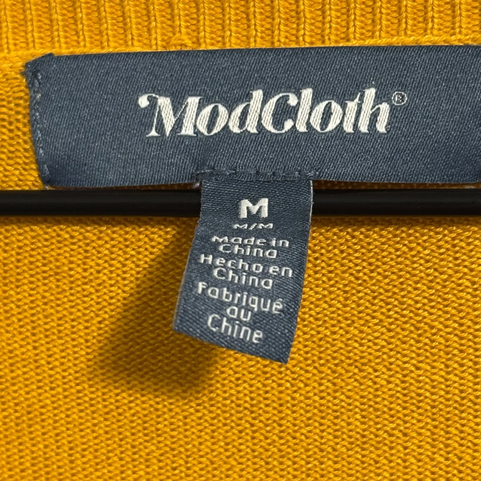 ModCloth Womens Cardigan M Mustard Yellow Owl Book Poetcore Dark Academia - Image 7