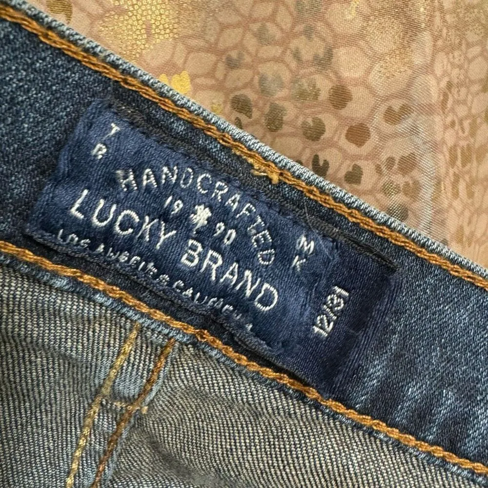 Lucky Brand Brooke Flair Mid Rise Dark Wash Faded Jeans 12/31 NWT - Image 3