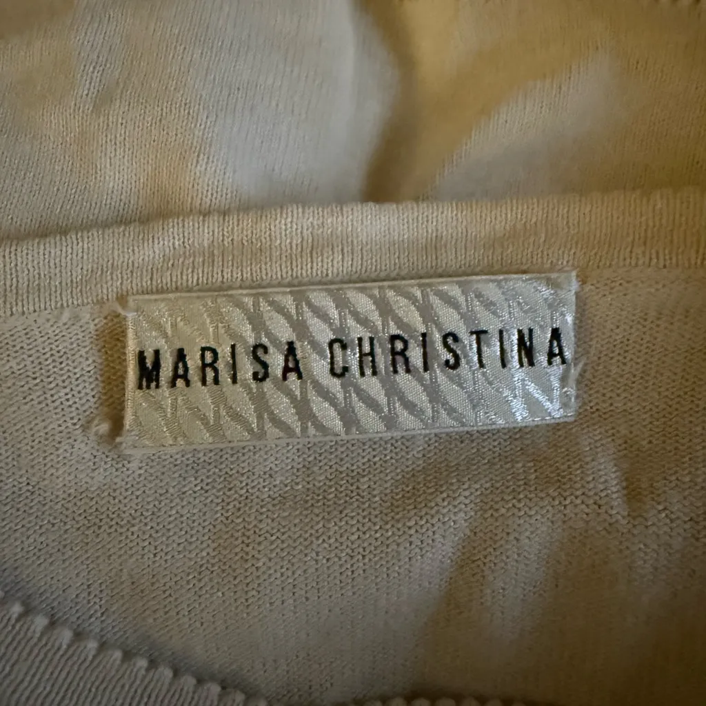 90s knit embroidery tee granny core Pink Size XL - Image 4