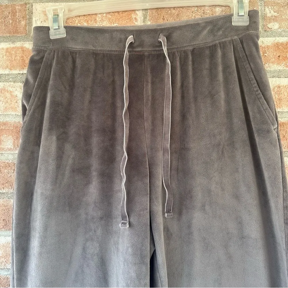 House of Harlow 1960 Velour Wide Leg Sweatpants Gray Purple Y2K Women’s Medium - Image 2