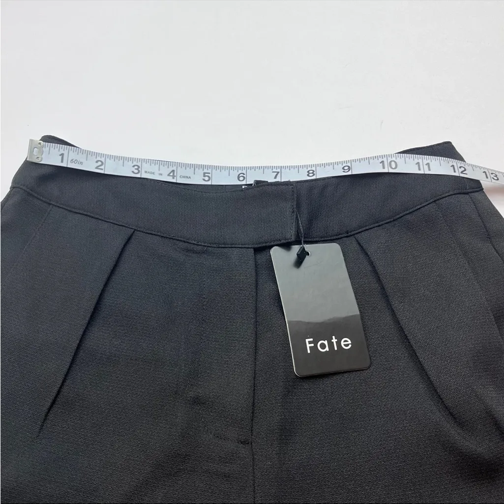 Fate Womens Size XS Extra Small Black‎ Pants Three Pockets Pleated Front NEW Black - Image 5