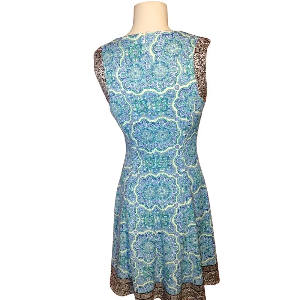 Roz & Ali Sleeveless Mini Dress Women's Casual Zipper Knee  Size 4 - Image 3