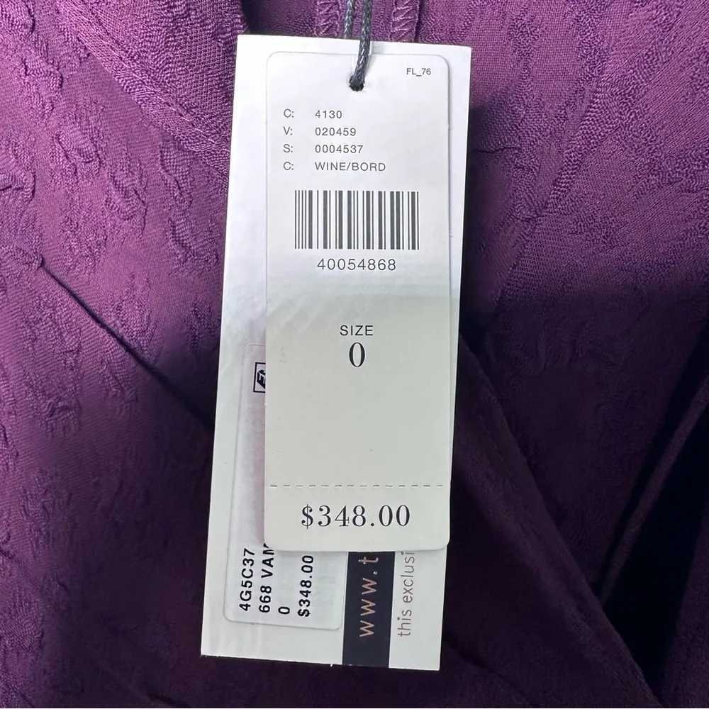 Tracy Reese Anthropologie NWT Wine Vermont Faux Wrap Midi Dress Size 0 - Image 17