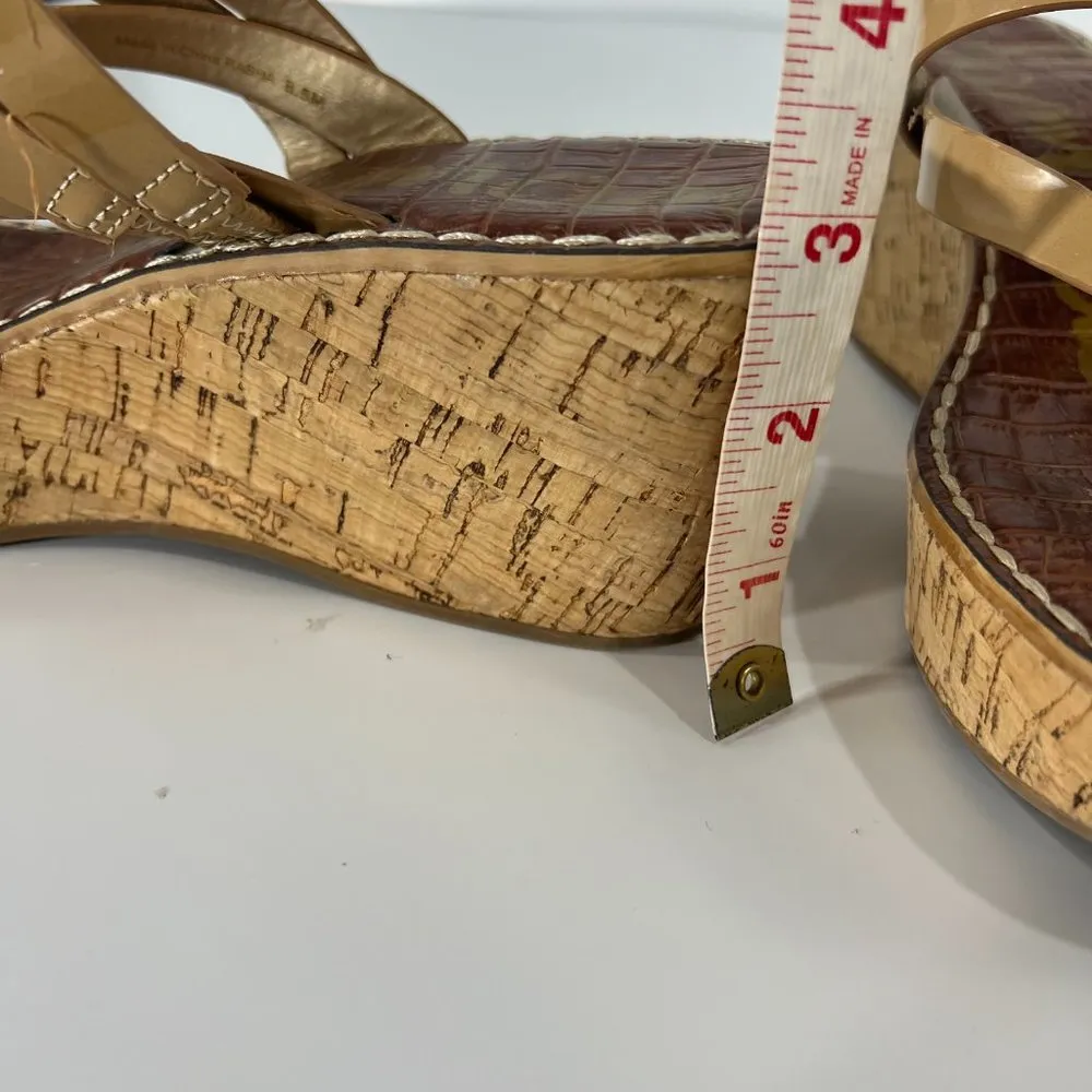 Sam Edelman Size 8.5 Cork Wedge Thong Sandals - Image 10