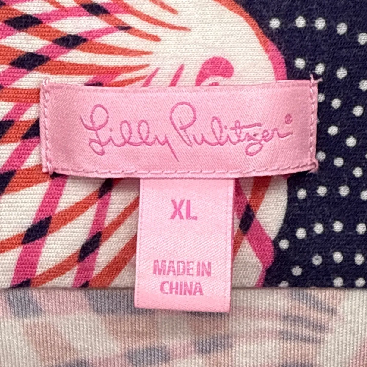 Lilly Pulitzer Elsa Stretch Knit Great Escape Seashell Print Button Up Shirt XL - Image 5