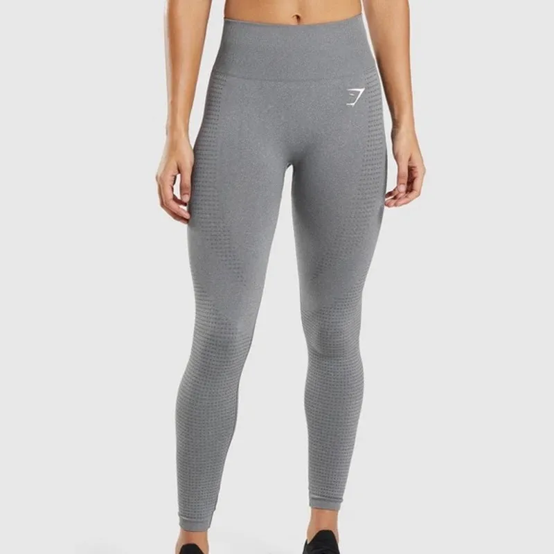 Gymshark Vital Seamless Leggings Gray Size Small High Waisted Gym Pants - Image 2