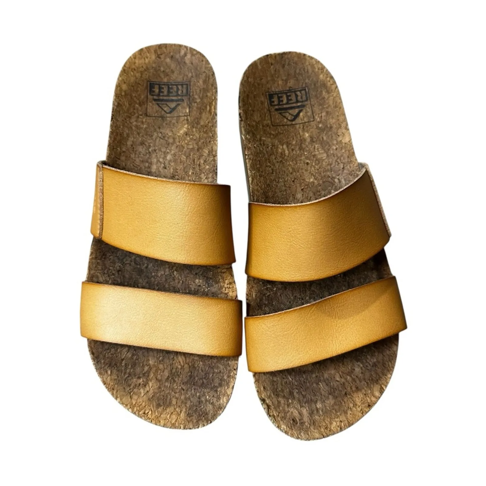 Reef Cushion Vista Hi Slide Sandals Goldenrod Size 6 - Image 3