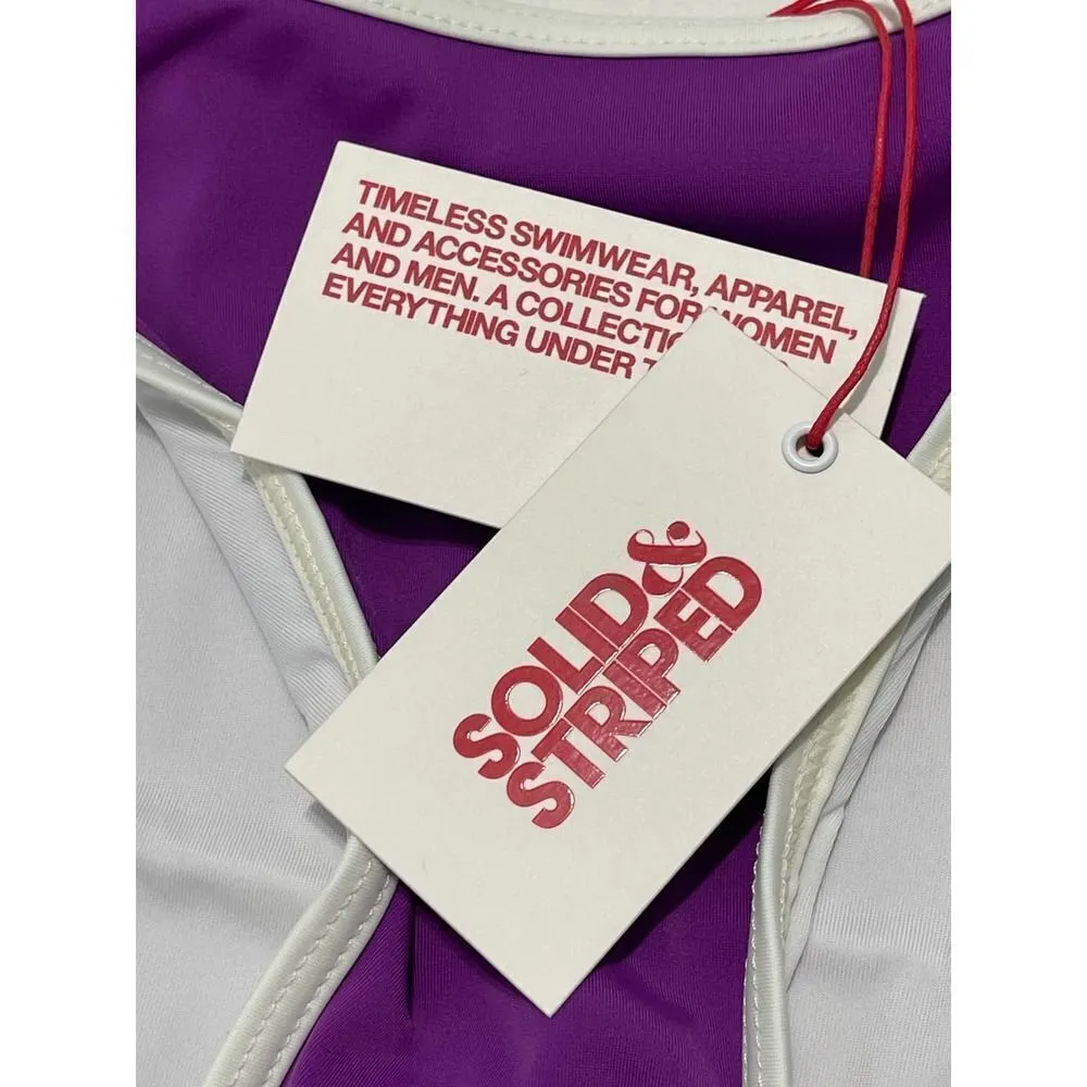 Solid & Striped The Amber‎ Side Tie Bikini Bottom Electric Grape Purple XL - Image 5