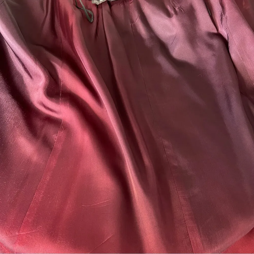 Vintage Harve Benard Navy Blue Wool Pinstripe Midi Skirt Kilt Lined 10 25" Waist - Image 6