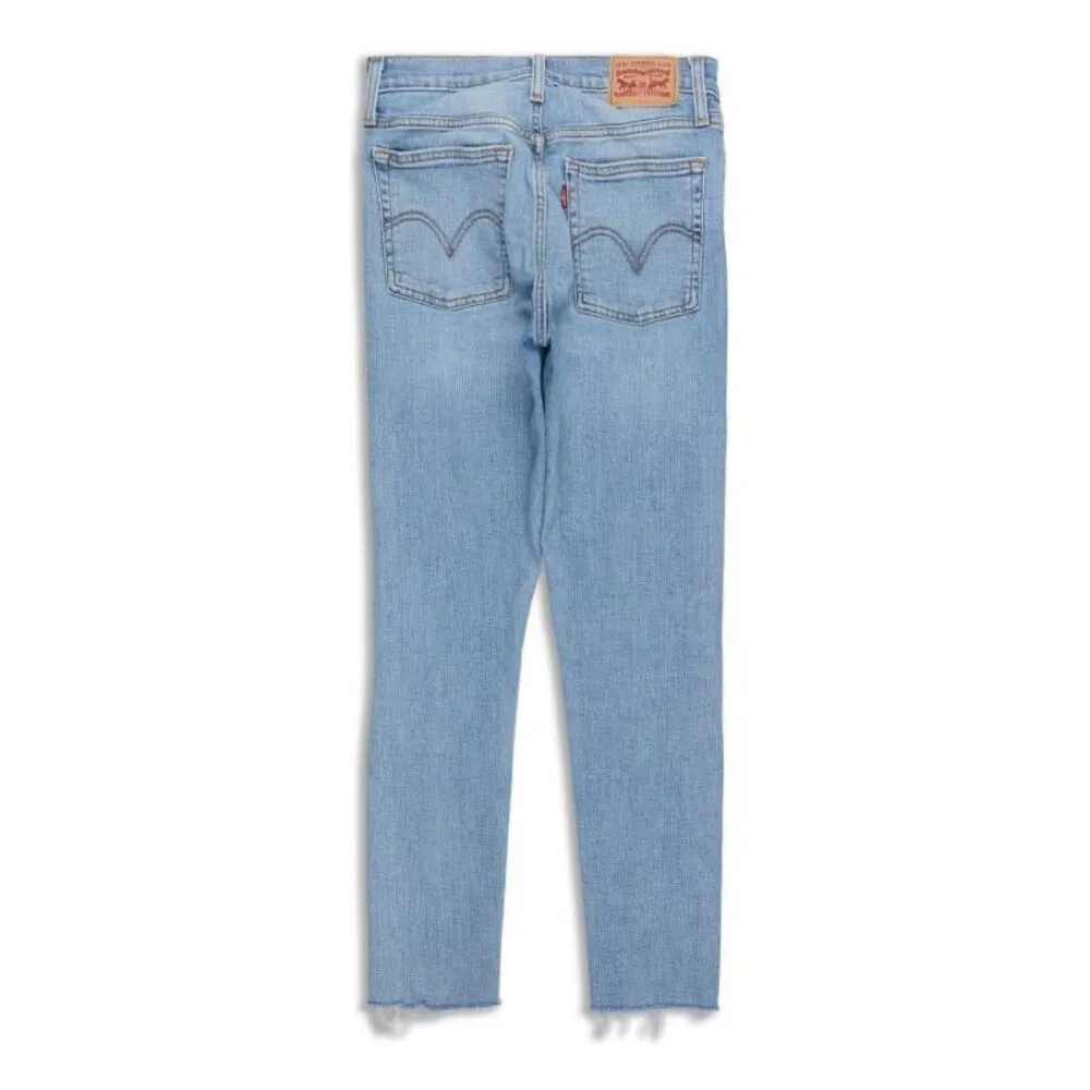 ✨Levi’s Wedgie Skinny Light Wash Button Fly Raw Hem Sz 26 Jeans✨ - Image 5
