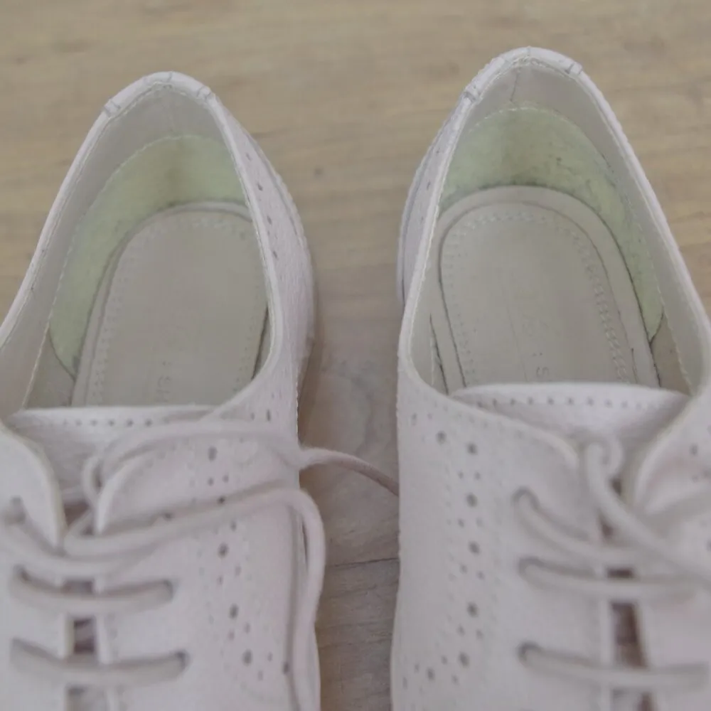 ASOS  Ladies' Pink Leather Wingtip Brogue Lace Up Shoes 4UK - Image 10