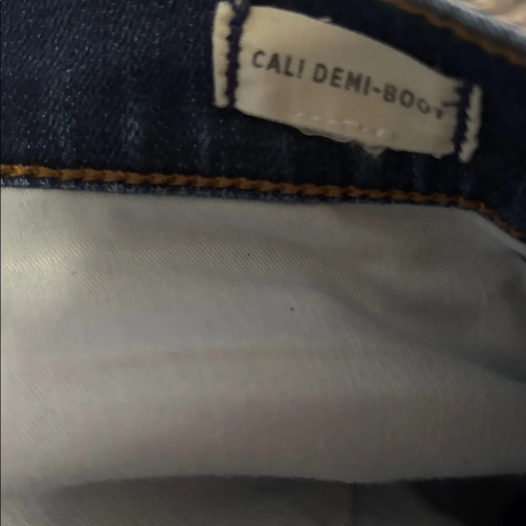 Madewell Crop Cali Demi Kick Boot Jean Sz 30X22 Short Medium Wash Cotton Stretch - Image 6