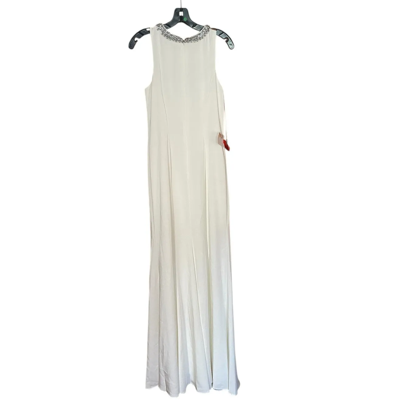 Mac Duggal Size 6 49093 White Embellished Neck Sleeveless Trumpet Gown NWT FLAW - Image 6