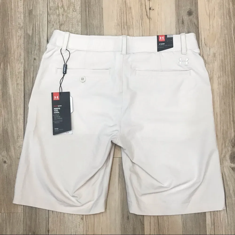 NWT UNDER ARMOUR size 4 GOLF SHORTS vanilla khaki - Image 8