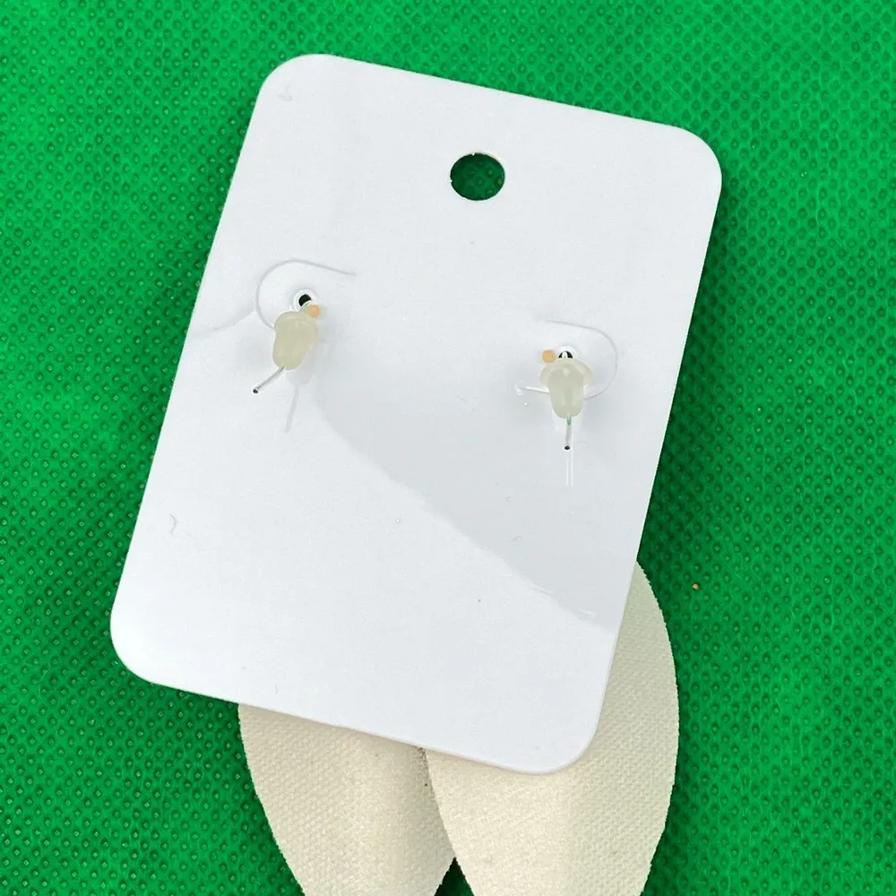 Rainbow Glitter Dangle Pierced Earrings New Gift - Image 2