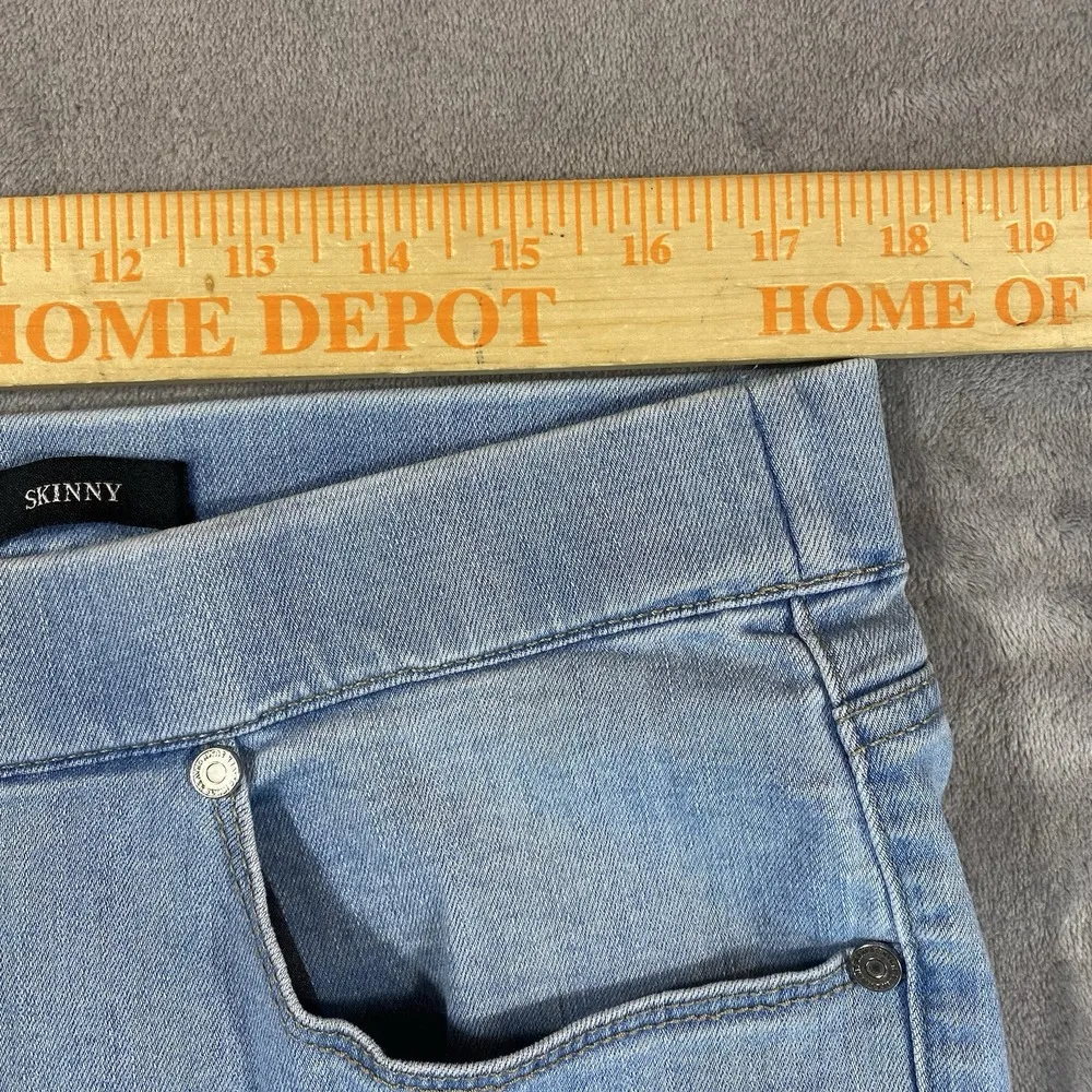 Susan Graver Jeans 16 Petite Straight Leg Ankle Stretch Light Wash Denim Comfy‎ - Image 5