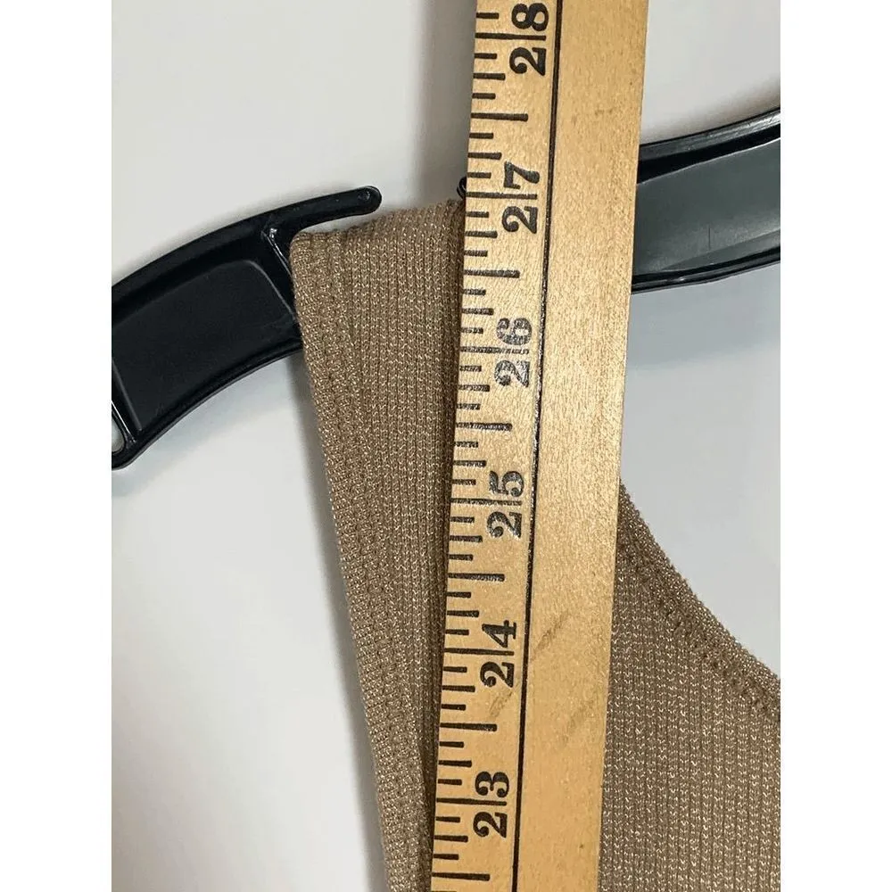 Michael Stars Women's Fitted Super Stretch Sleeveless Tank Top Tan One Size - Image 3