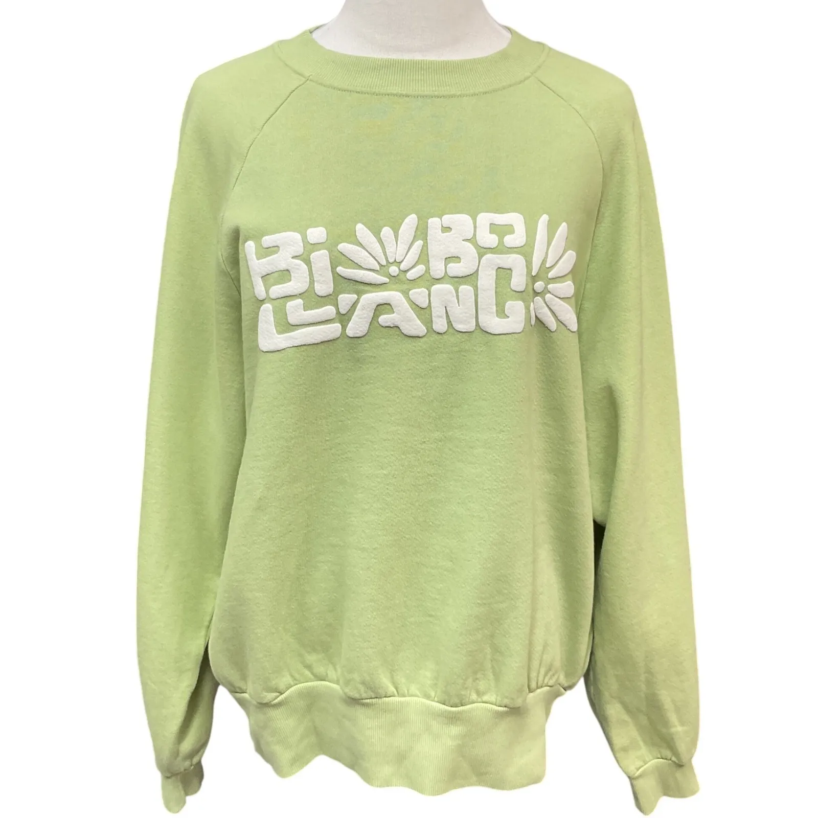 Billabong The Waves Crew Oversized Sweatshirt Size Small Pistachio Size Small - Image 3