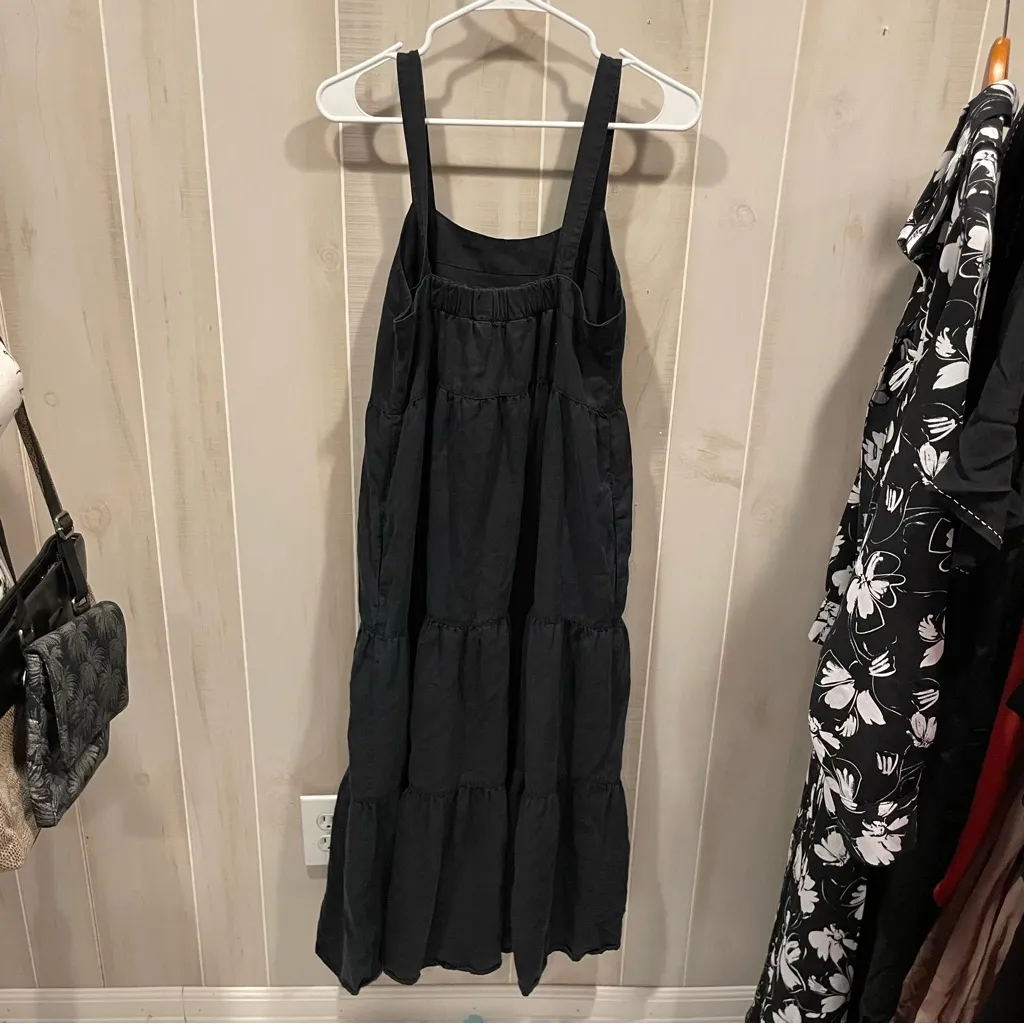 Cute black jumper tiered maxi/midi dress The Drop pockets - Image 7