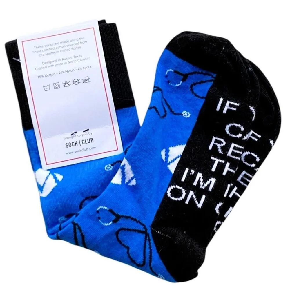 NWT ~ SOCK CLUB Unisex Dr Nurse Medical Professional Socks ~ OSFM Blue - Image 2