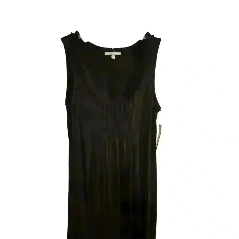 NY Collection Women's XL Black Pleated Sleeveless Midi Dress - Image 7
