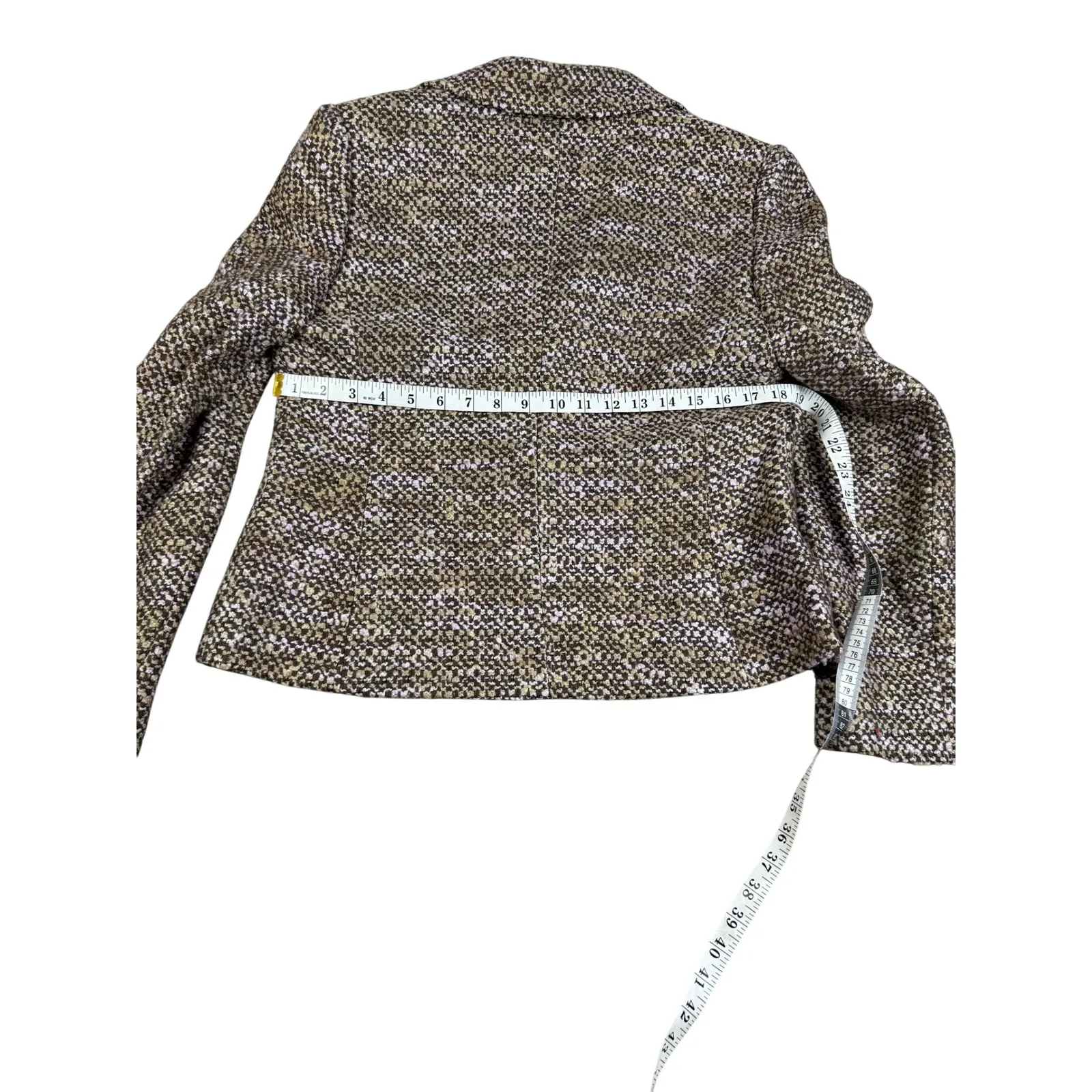 Grace Dane Lewis Tweed Blazer Jacket Brown Career Business Wool Women‎ Sz 10 - Image 3