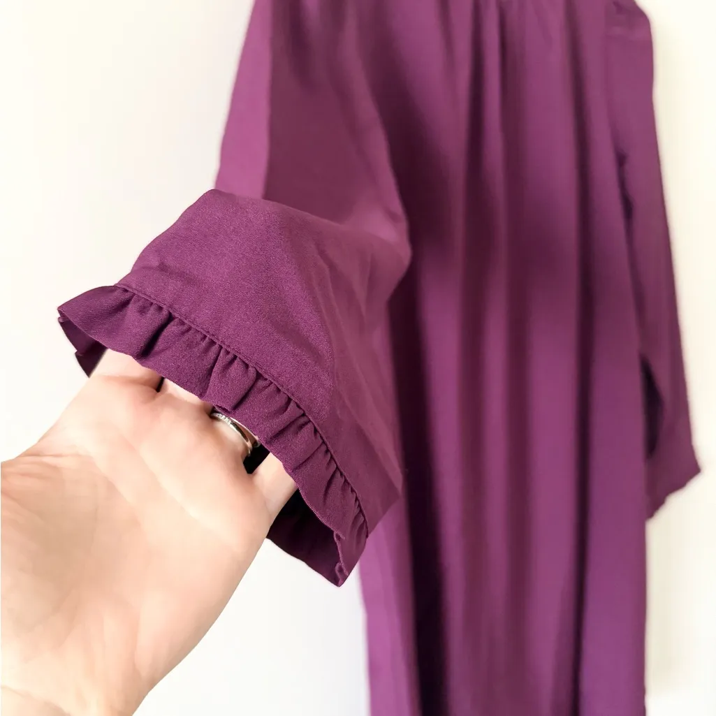 J. Crew Long Sleeve Sheath Mini Dress in Magenta Size 6 - Image 4