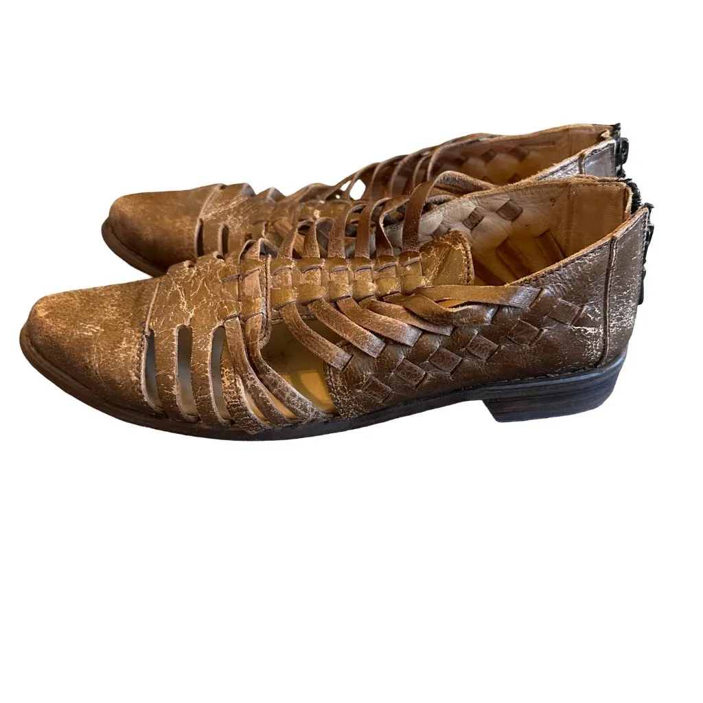 Bed Stu Las Cruces Distressed Leather Shoes Flat Genuine Luxury Size 9 Women's - Image 10