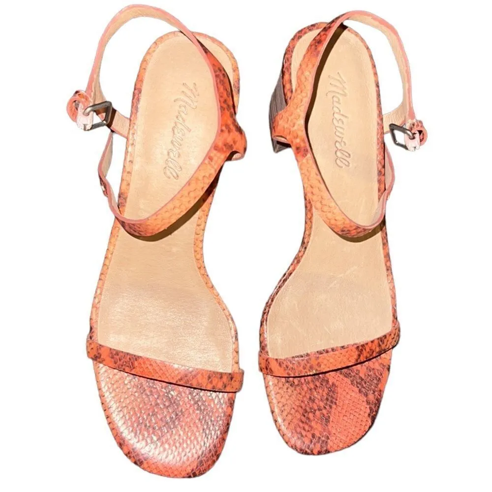 ✨ HP✨NWOT✨The Hollie Ankle-Strap Sandal in Snake Embossed Leather✨ - Image 9