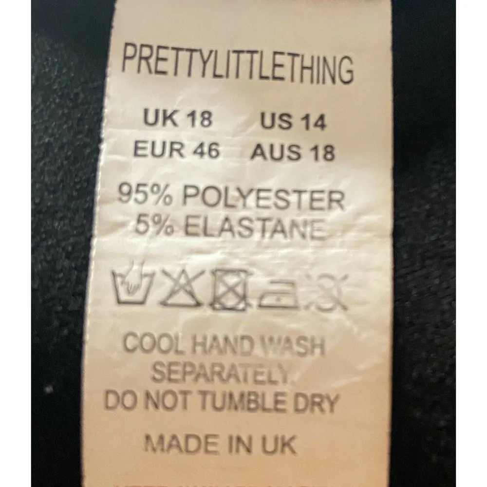 PLT Black Lace Up Bardot Dress- SZ 14 - Image 9