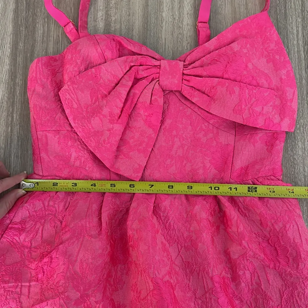 New Lilly Pulitzer Ellara Jaquard Midi Dress Size 00 NWT Bright Magenta Pink - Image 9