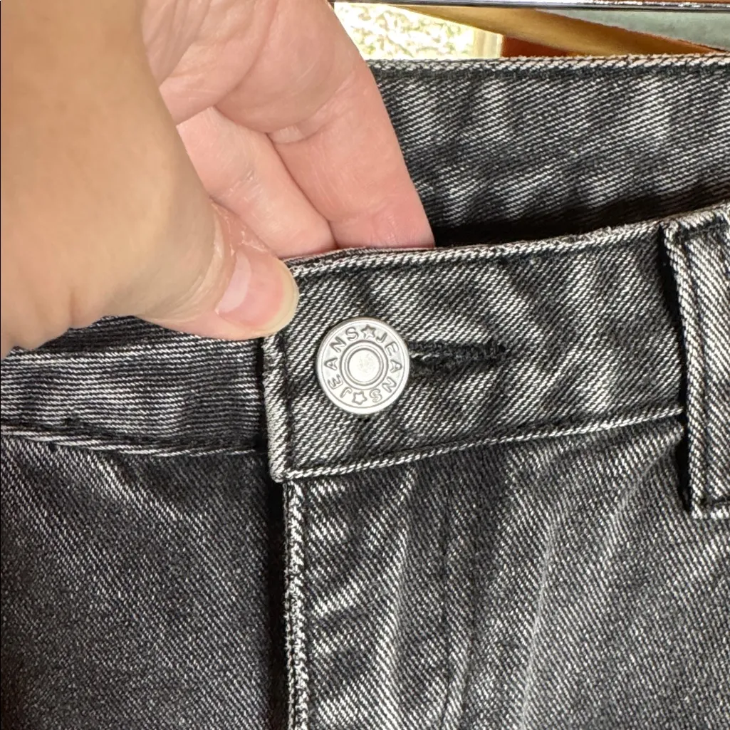 SHEIN EZwear High Waist Cartoon Graphic Wide Leg Jean Gray Size 6 - Image 7