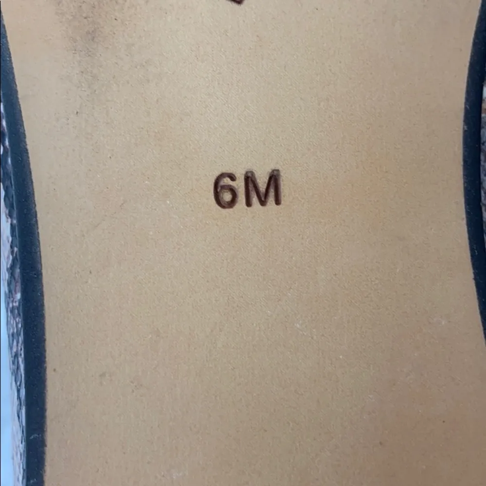 Halogen Women’s Leather Snake Skin Ballerina Slip-On Flats Size 6 - Image 7