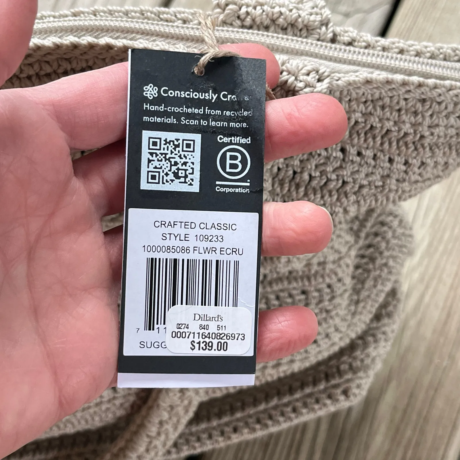 The Sak Crafted Classics Carry On Bag Flower Ecru Large Tote. NEW - Image 16