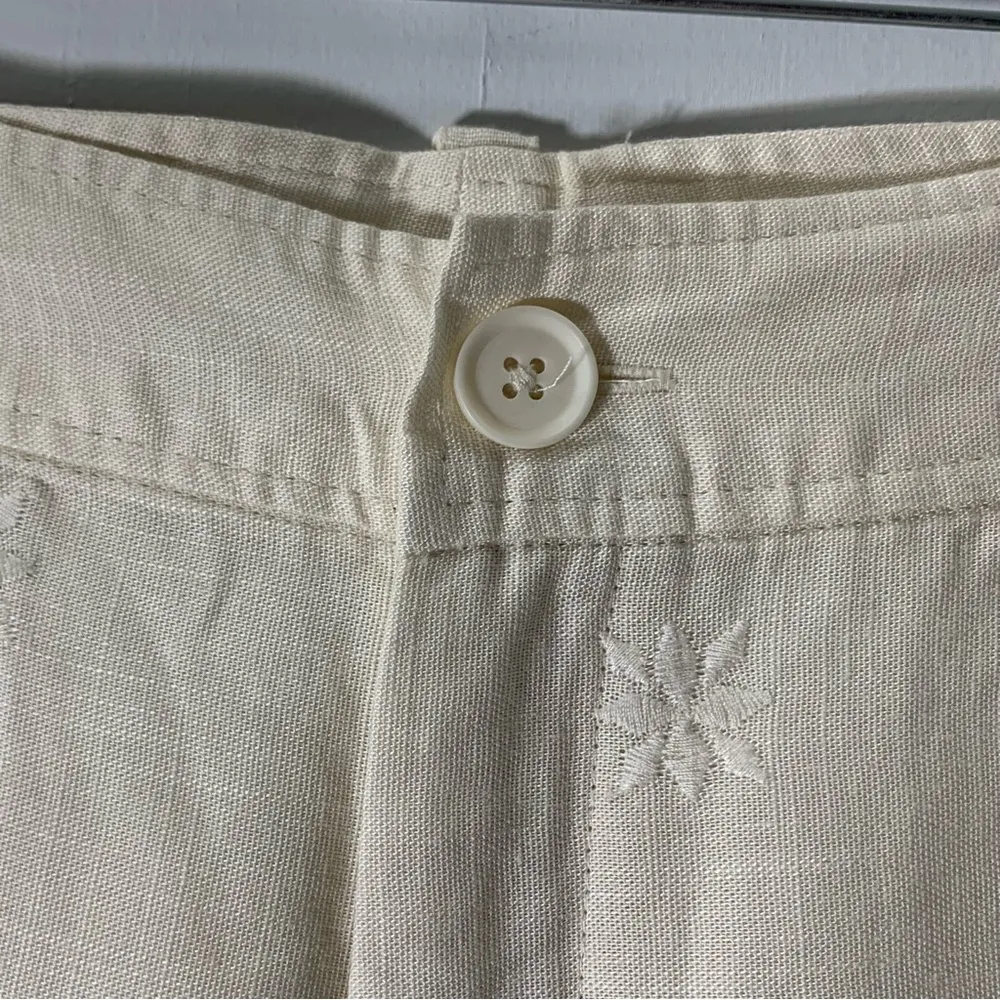 ZARA NWOT EMBROIDERED PANTS ZW COLLECTION SZ S viscose and linen blend - Image 11