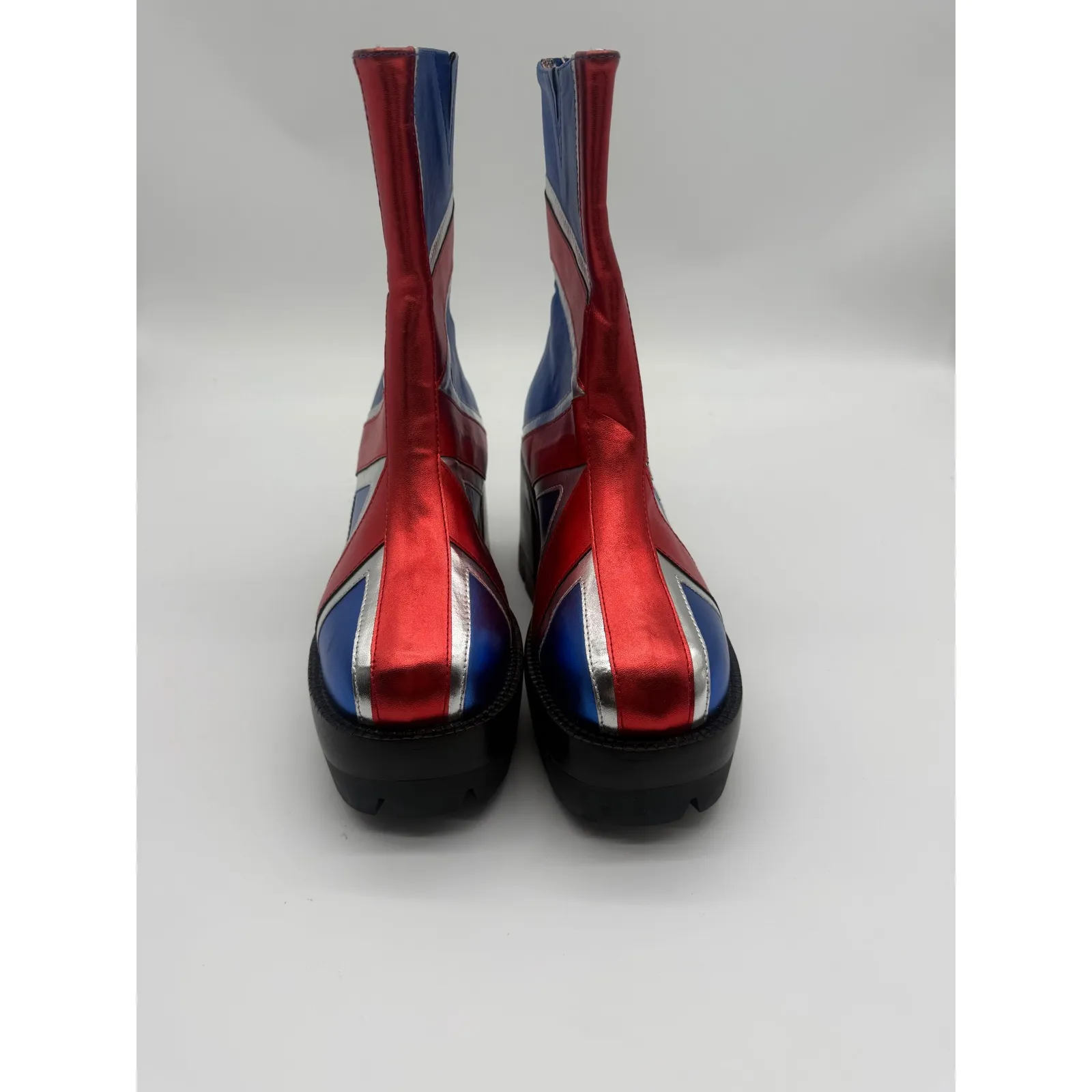 New Jeffrey Campbell Viva-4-Evr Platform Spice Girls Union Jack Bootie Sz 7 $275 - Image 7