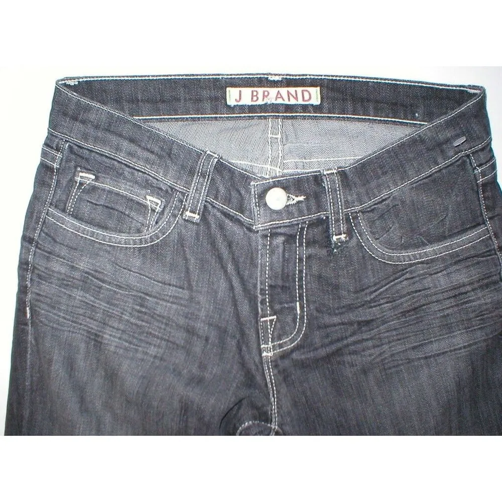 New J Brand Boot Leg Cut 918 Jeans Womens Ash Gray Low Tall Boot 25 27 X 35 USA - Image 6